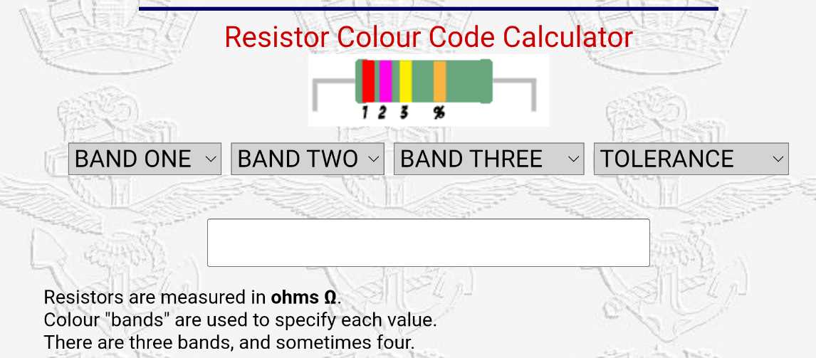 Resistor Code Calculator Calculator Image